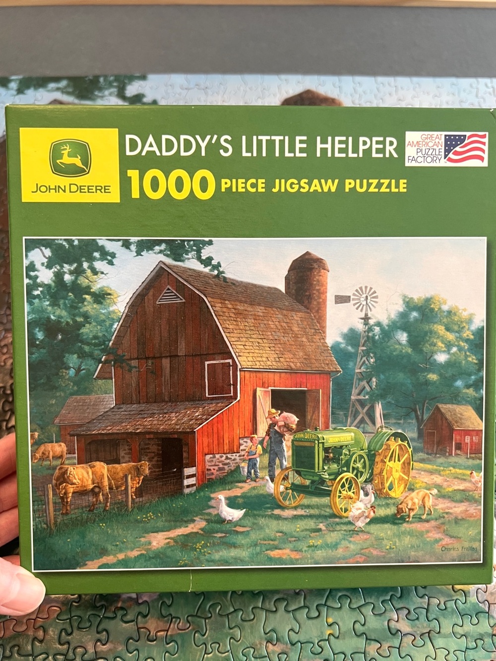 John Deere Green and Yellow 'Daddy's Little Helper' 1000-Piece Puzzle